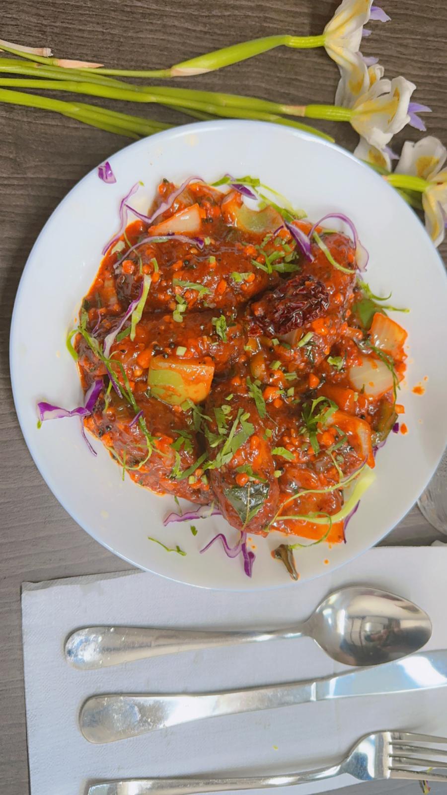 Food bowl with ingredients